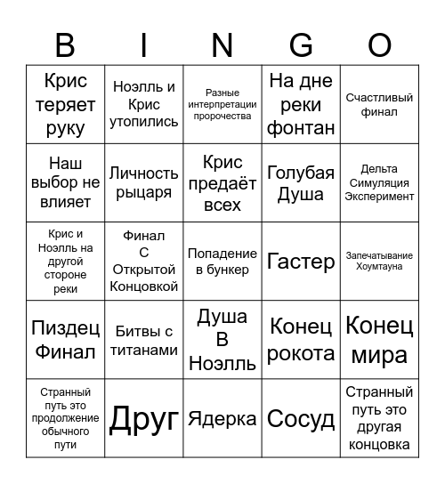 Chapter 7 Bingo Card