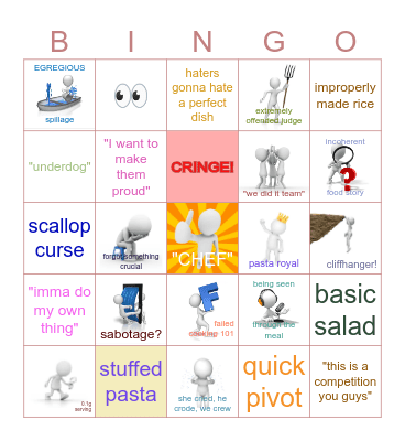 Cooking Competition Cliches 2.0 Bingo Card