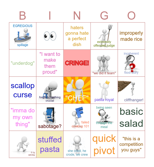 Cooking Competition Cliches 2.0 Bingo Card