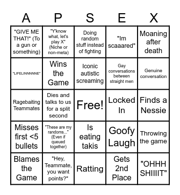 We Love This Game Bingo Card
