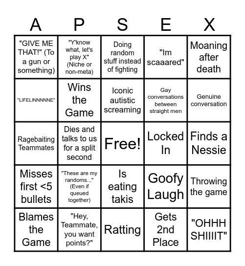 We Love This Game Bingo Card