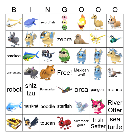 basic eggs Bingo Card