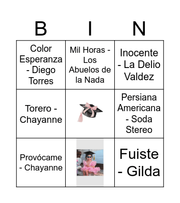 Mi Recibida! Bingo Card