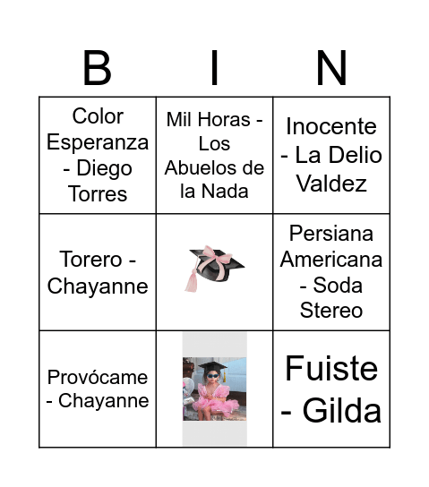 Mi Recibida! Bingo Card
