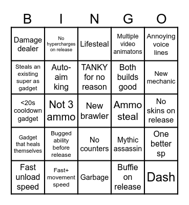 New brawler bingo Card