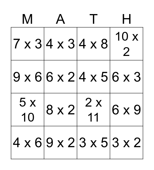 MULTIBINGO Card