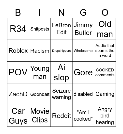 Reels Bingo Card