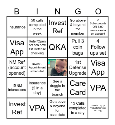 Bingo! Bingo Card