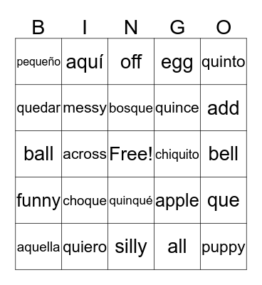 Lista #12 Bingo Card