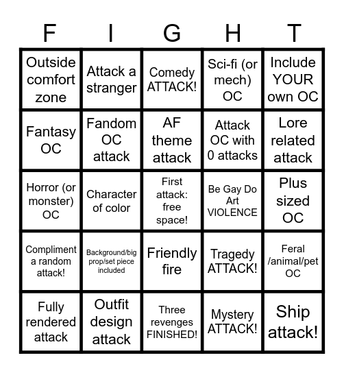 2026 BE GAY DO ART Bingo Card
