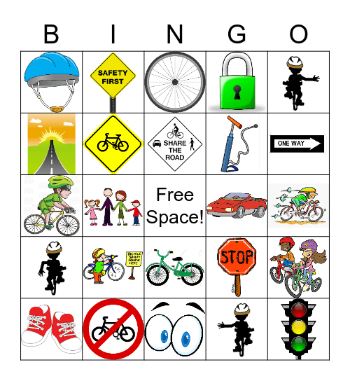 Bike Safety Bingo! Bingo Card