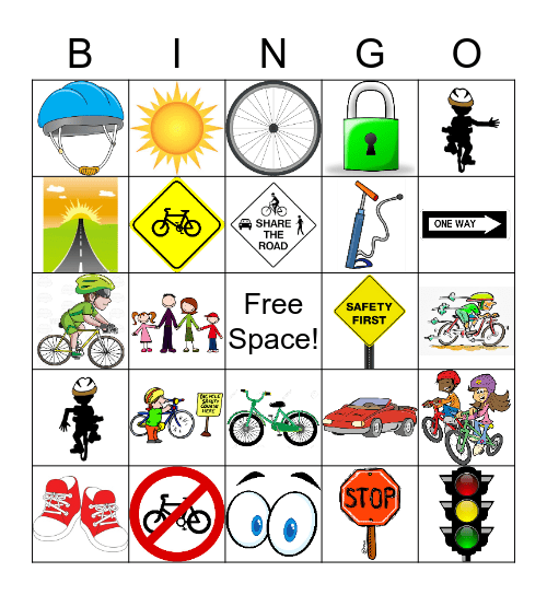 Bike Safety Bingo! Bingo Card