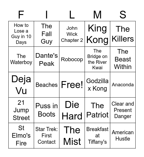 Movies_06272026 Bingo Card