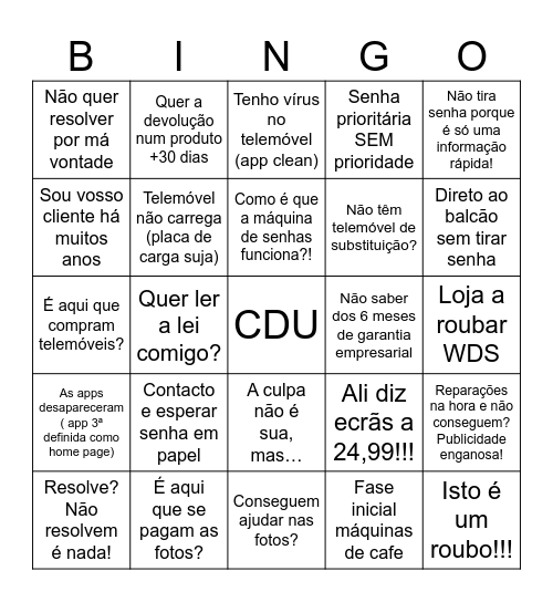 Bingo Resolve Bingo Card