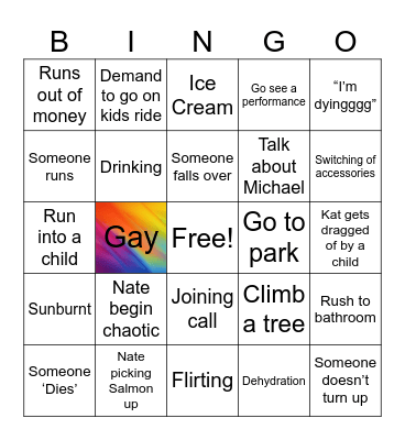 Friends Bingo Card