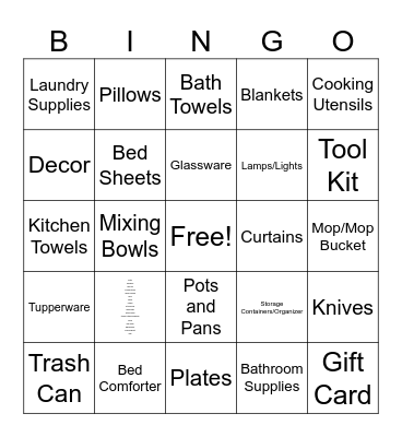 Wedding Gift Bingo! Thank you for your generosity. Bingo Card