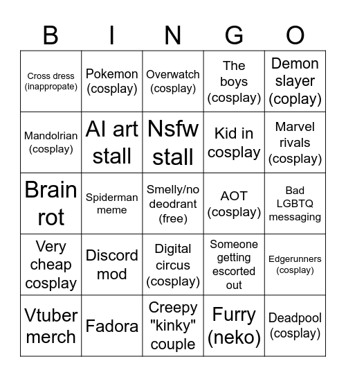 SUPER NOVA Bingo Card