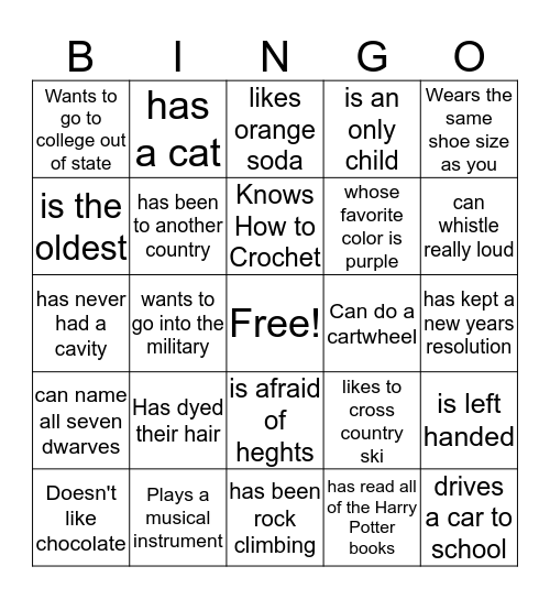 Icebreaker bingo  Bingo Card
