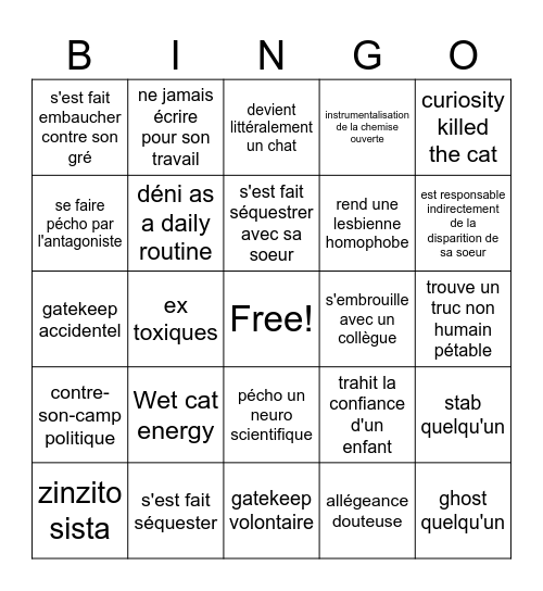 Viktor Bingo Card