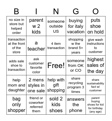 Bingo Card