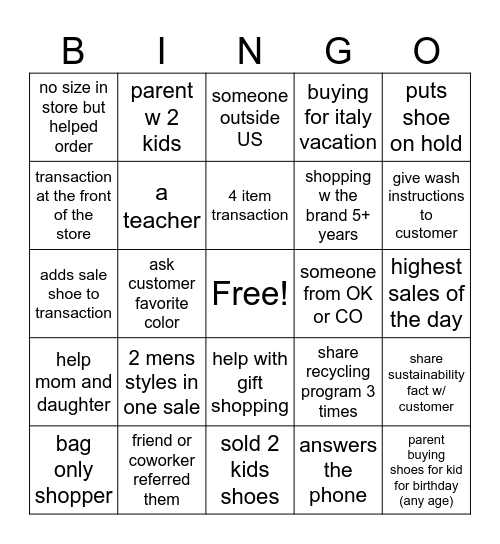 Bingo Card