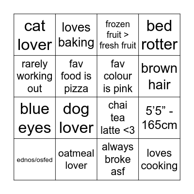 vera’s bingo !! Bingo Card