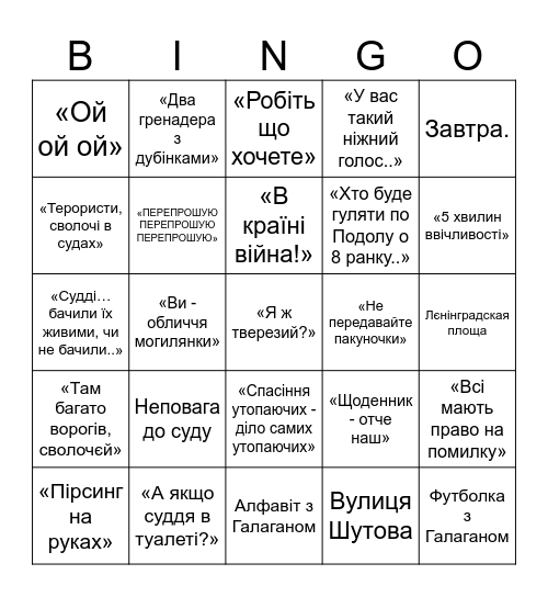 Практика 2026 Bingo Card