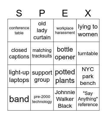Elephant Shoes Bingo Card