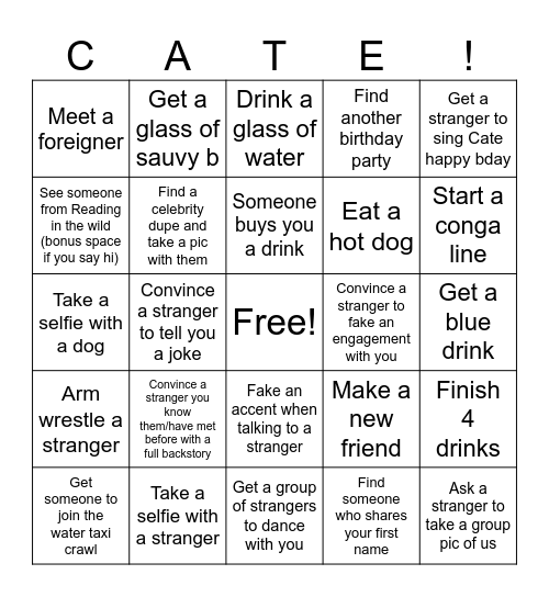 C8 IS 28!!!!!! Bingo Card