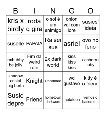 DELTARUNE Bingo Card