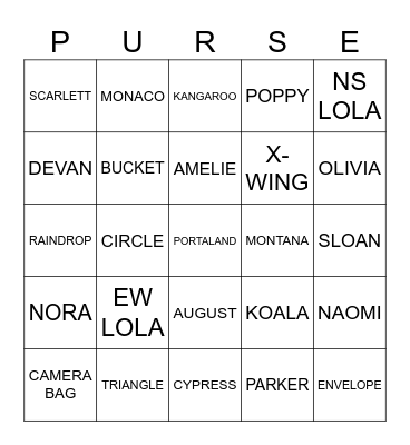 Portland Leather Bingo Card
