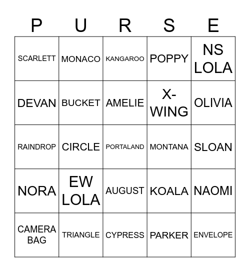 Portland Leather Bingo Card