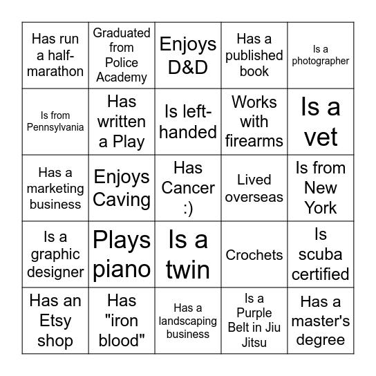 Elise's 26th Birthday Party! Bingo Card
