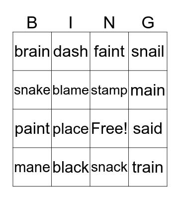 Sort 11 Bingo Card