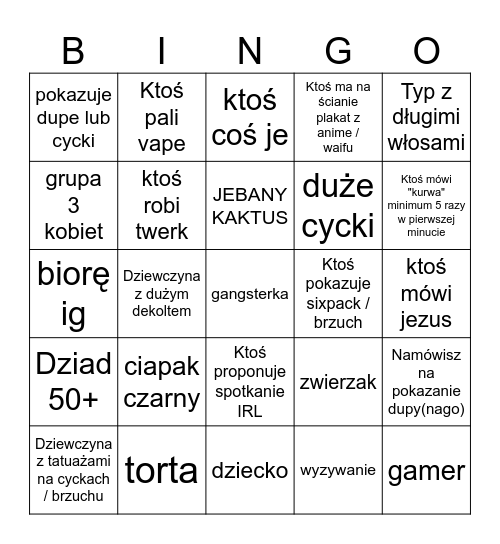 ome bingo v5 Bingo Card