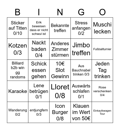 Espagna 26 Bingo Card