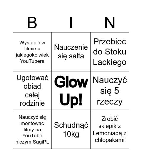 Bingo na WAKACJE 2026 Bingo Card