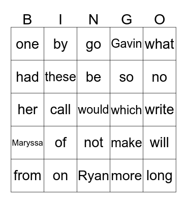 Happy Valentine's Day, Gavin, Maryssa, & Ryan!!! Bingo Card