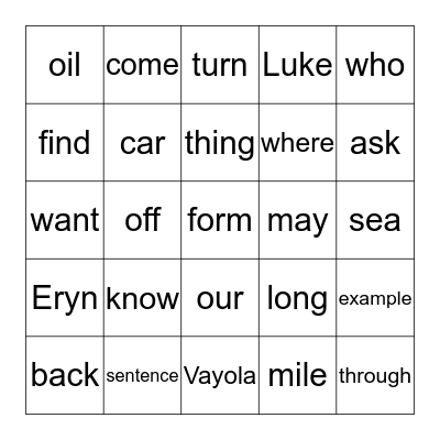Happy Valentine's Day, Eryn, Luke, & Vayola!!! Bingo Card