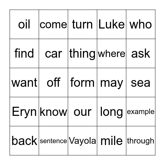 Happy Valentine's Day, Eryn, Luke, & Vayola!!! Bingo Card
