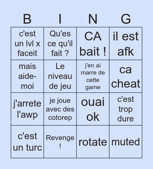 BOT SAUL BINGO Card