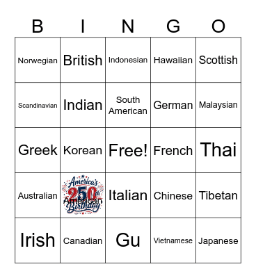 Summer/Fall Reading Program Bingo Card
