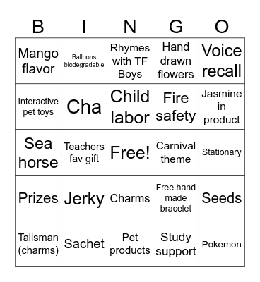 Enterprise Bingo Write the name of the group on the appropriate block. 5 in a row wins a prize at the bingo table. Bingo Card