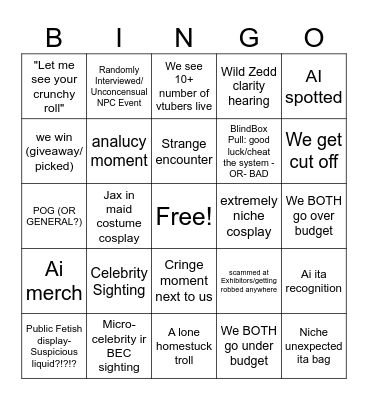 Ax bingo Card