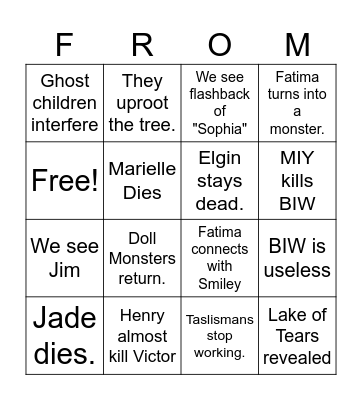ChristDiiariannexxbananaramama Bingo Card