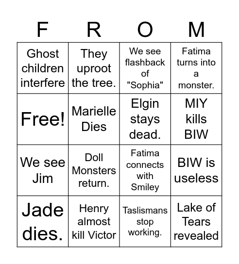 ChristDiiariannexxbananaramama Bingo Card