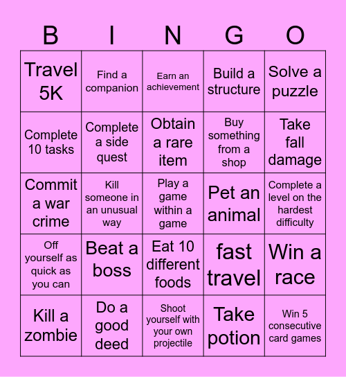 Affiliat-iversary Challenges Bingo Card