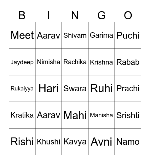 KALIBAWDI Bingo Card