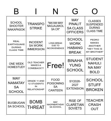 CSQC BINGO Card
