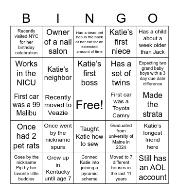 FIND THAT GUEST Bingo Card